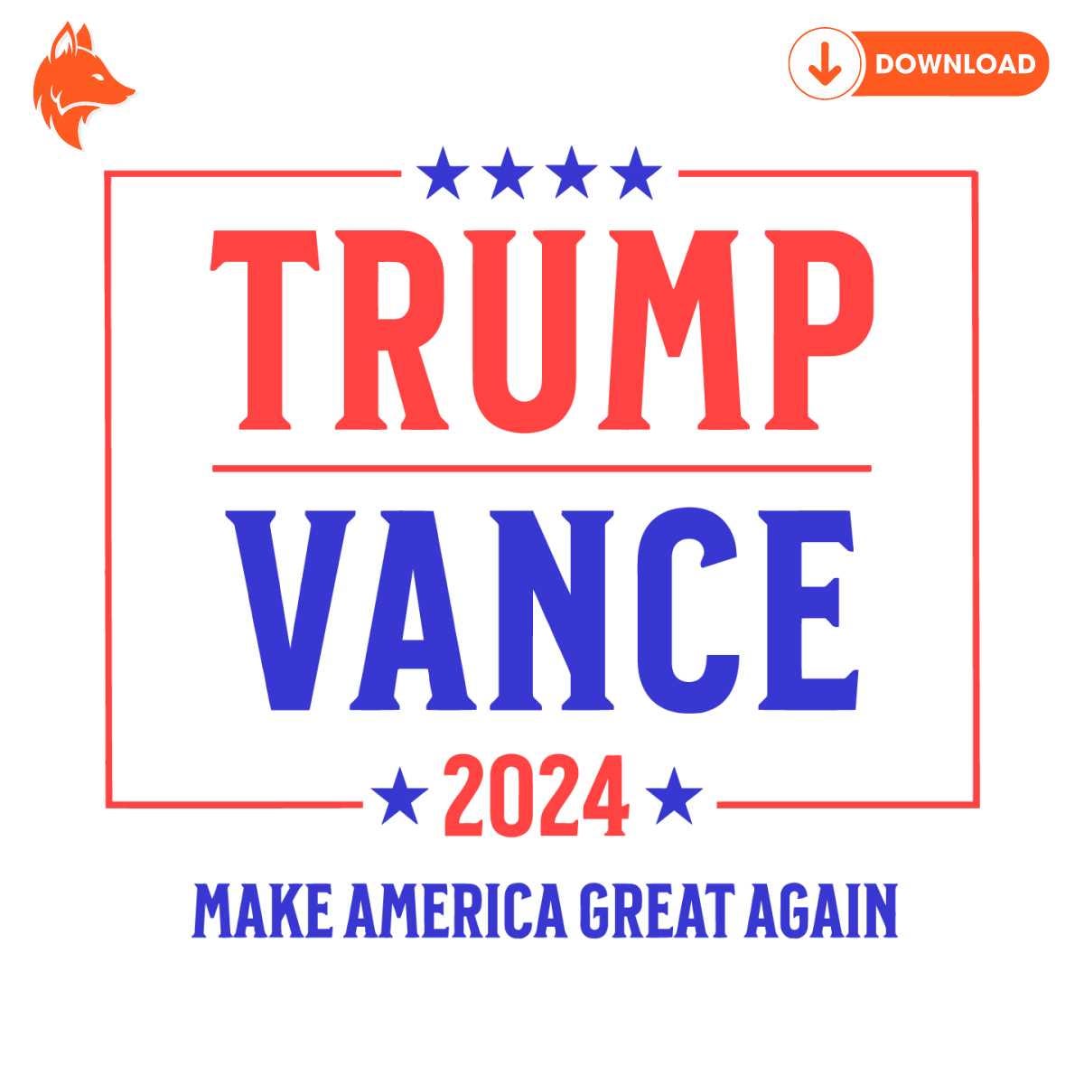 Free Trump Vance 2024 Election Make American Great Again SVG