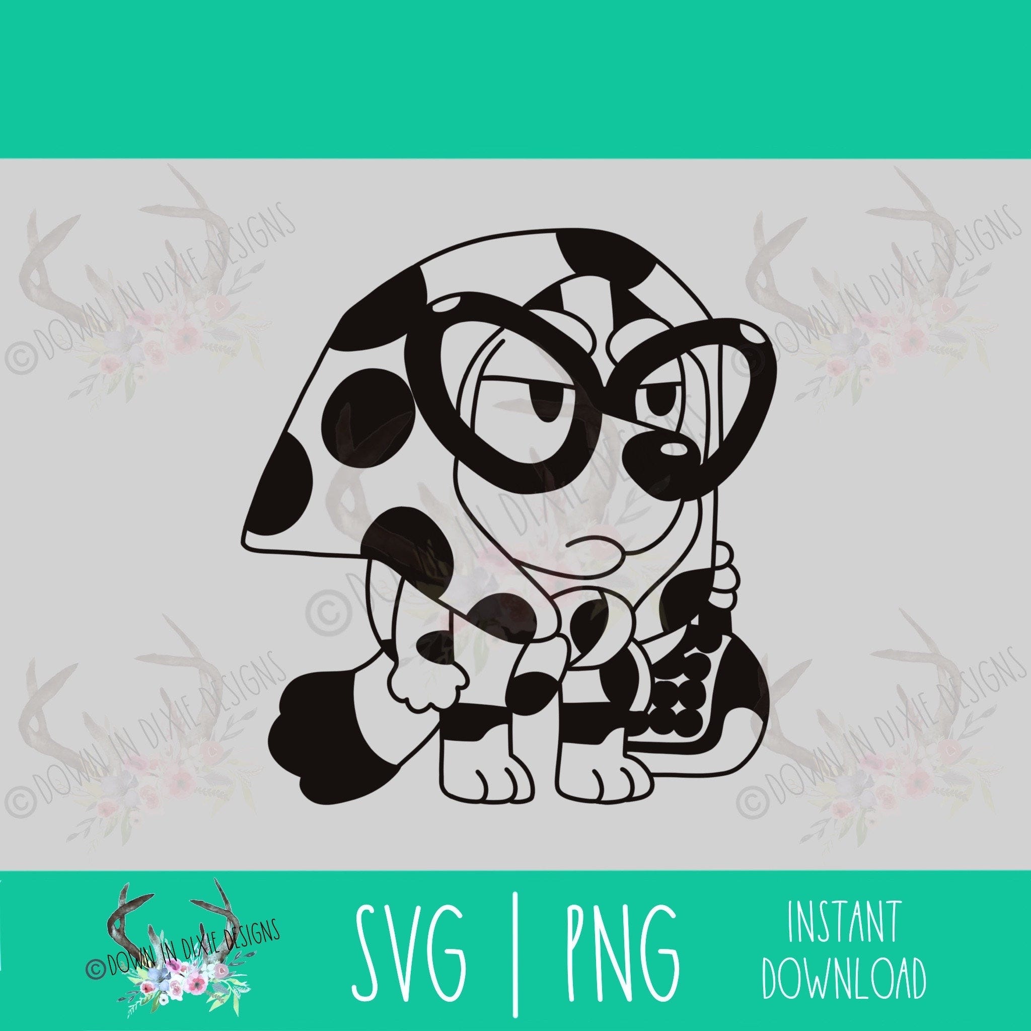 Bluey Inspired Muffin Granny - Instant SVG/PNG Download