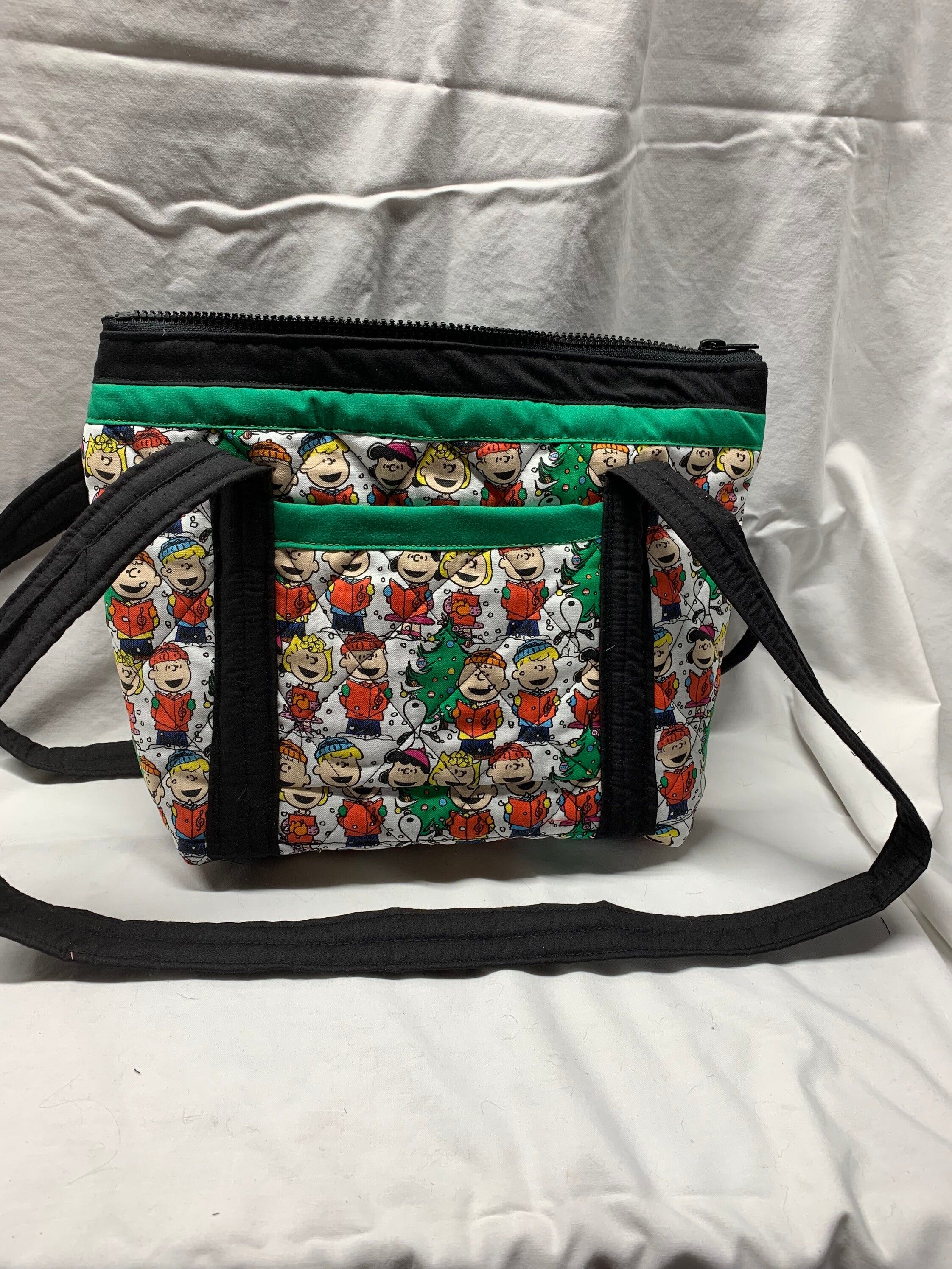 Peanuts Christmas  Purse  Machine Quilted