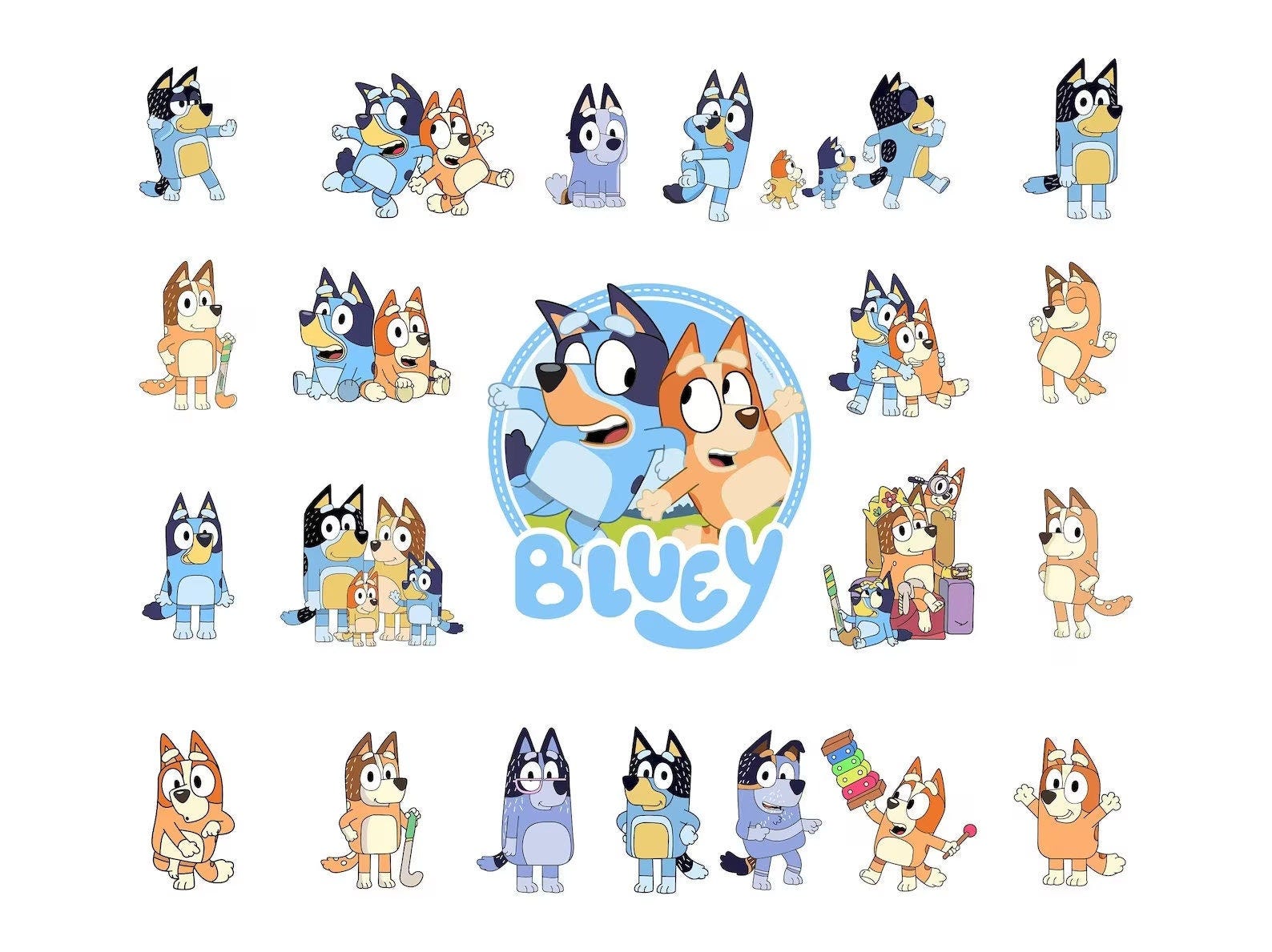 1400+ Mega Bluey SVG PNG Bundle, Halloween Bluey Cut Files For Cricut, Bluey Clipart, Bluey And Bingo, Bluey Family, Bluey Birthday