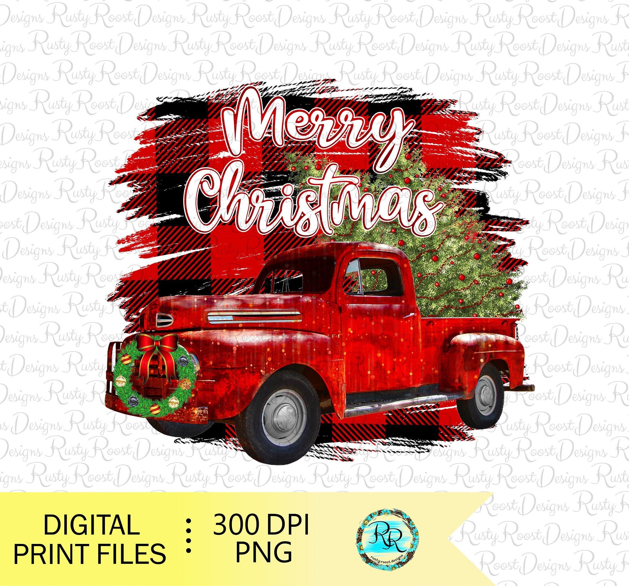 Christmas truck PNG, Merry Christmas shirt design, Sublimation design, Christmas truck Png, Vintage Christmas, red truck, Holiday shirt