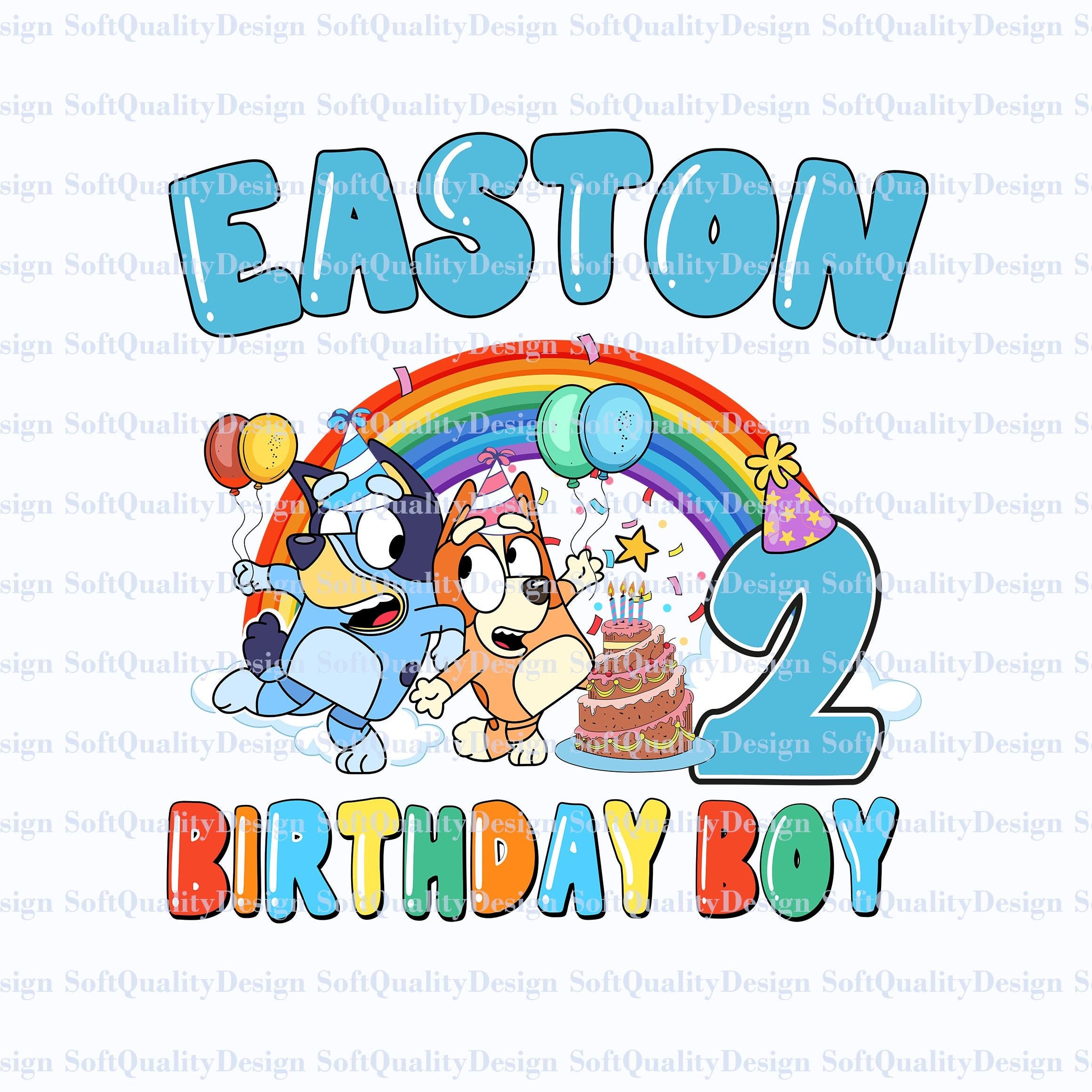 Personalized Dogs Birthday Family PNG,  Blue Dogs Birthday Boy Png, Dogs Birthday Girl Png, Kids BirthdayPng,Birthday Gifts Png,Digital File