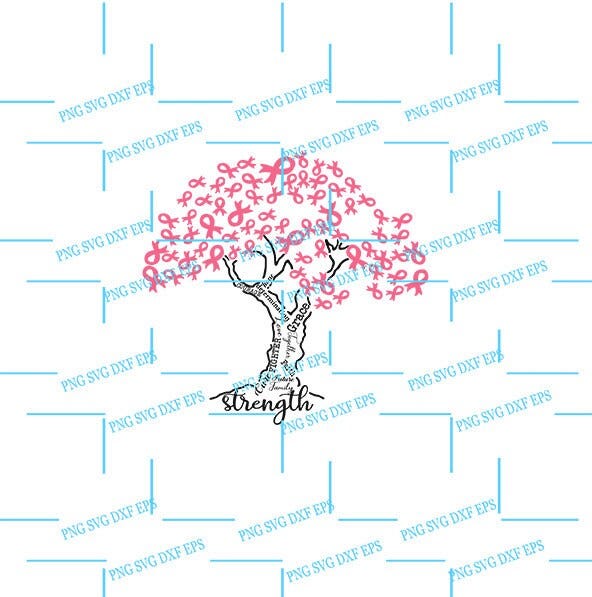 By Robertmiab - Pink Rib bon Tree SVG Cancer Tree 2022 HALLOWEEN SVG / Merry Christmas Svg, Xmas Svg