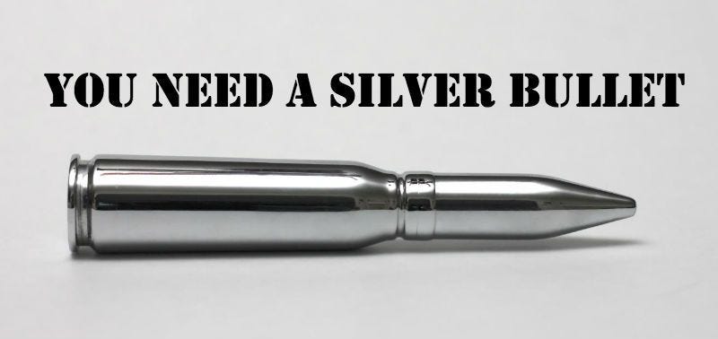 Silver bullet. Дед Silver Bullet. Серебряная пуля прикол. Серебряная пуля выражение юмор программеров. Silver Bullet 60 сек.