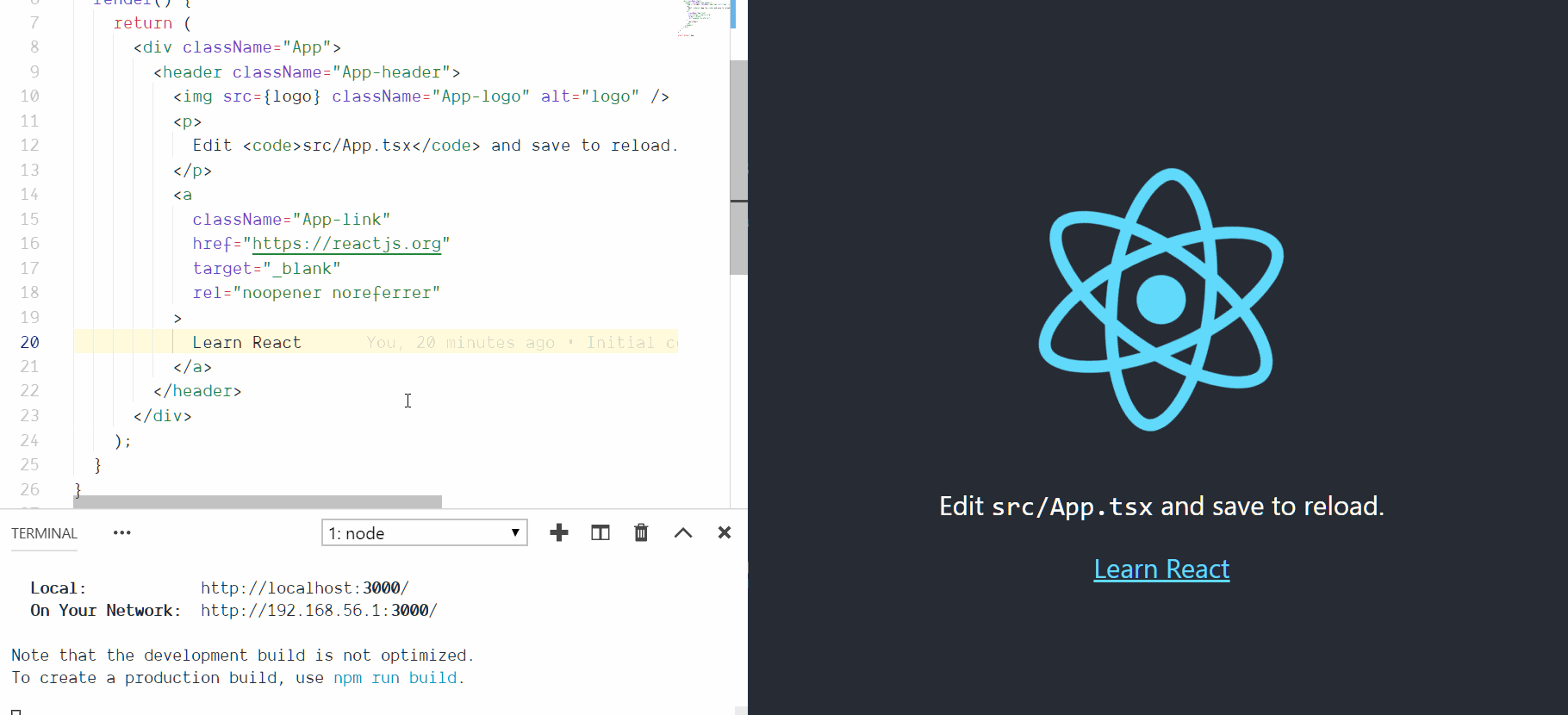 React desktop app