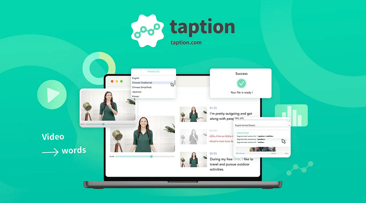 Taption以 99% 字幕準確度與全能編輯平台展現差異化後製實力