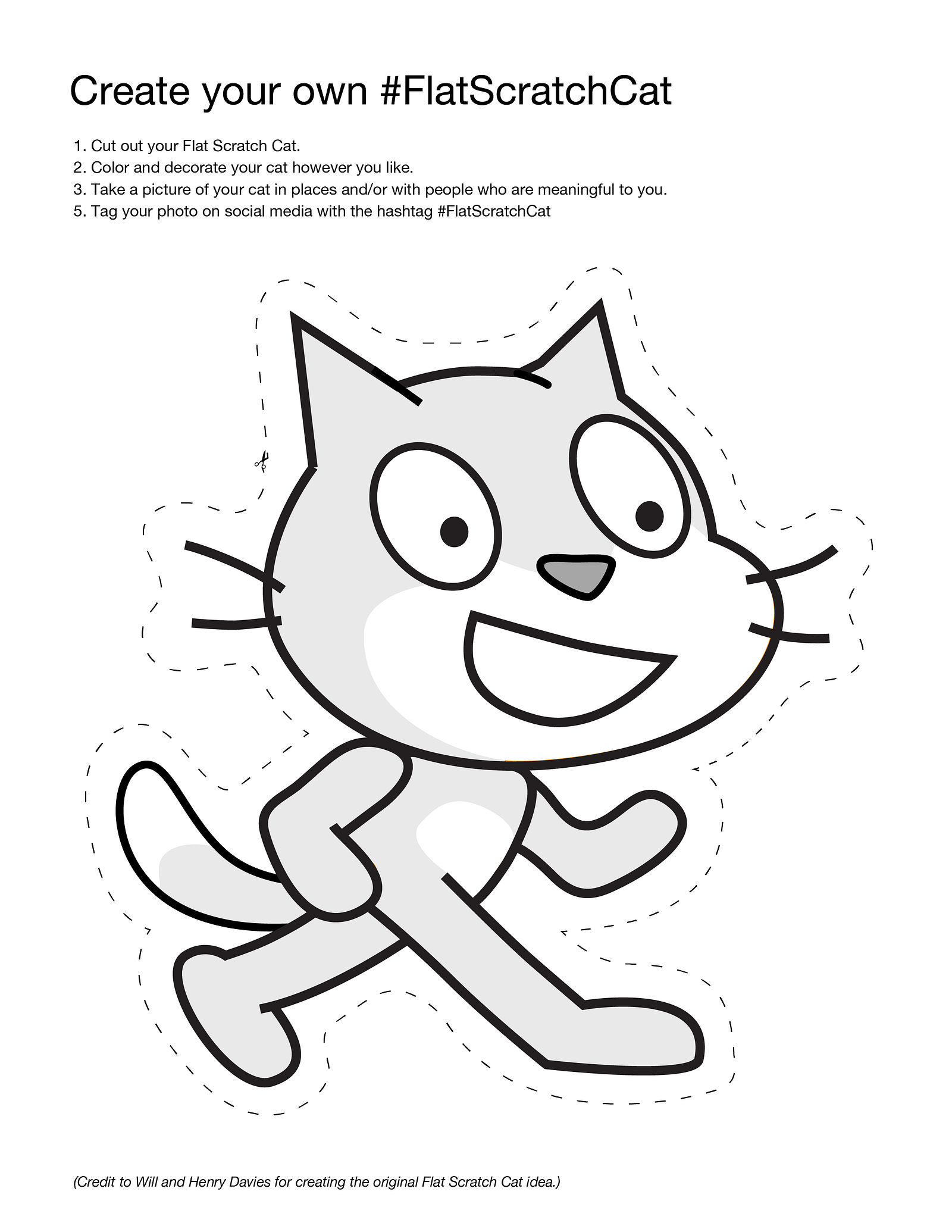 Cut and make Cat Worksheet