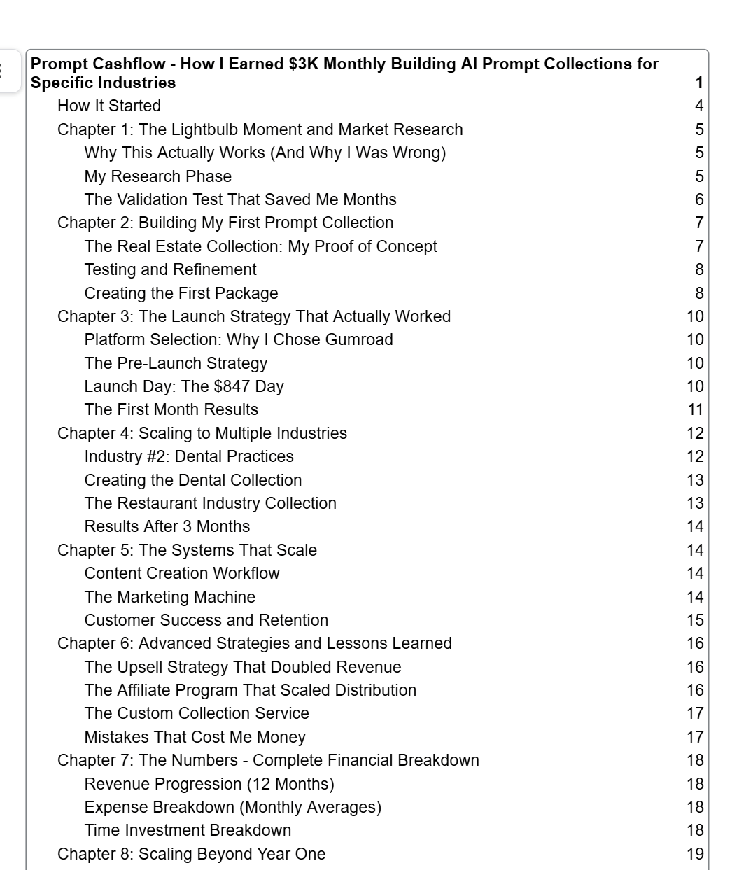 Table of Contents