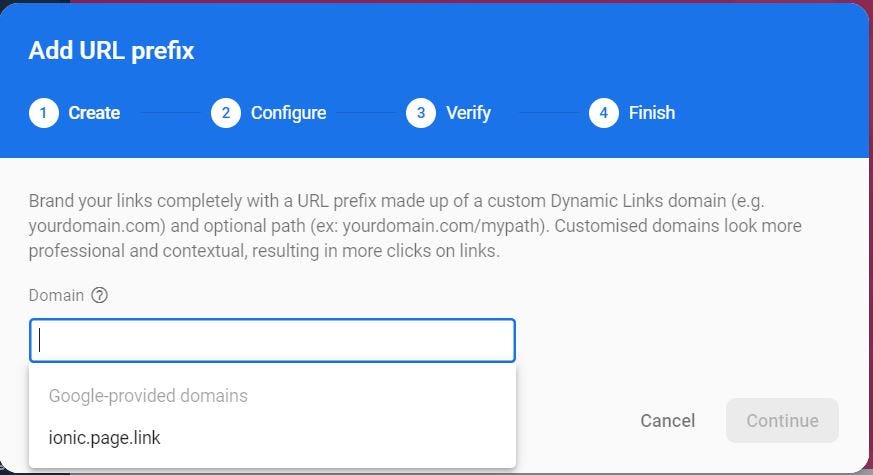 Setting Domain in Dynamic Link