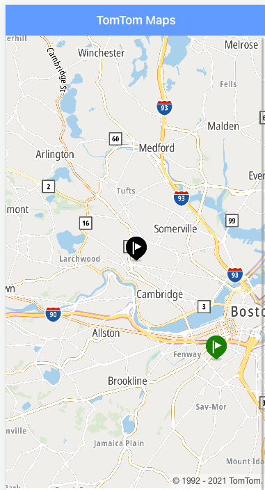 Showing multiple markers on the map using geolocation\u200a—\u200aTomTom maps in Ionic