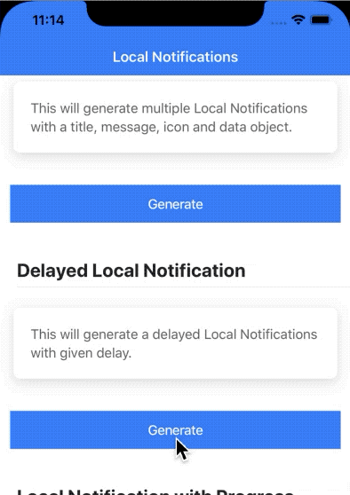 Notification shows up after 5 second\u200a—\u200aIonic 5 Capacitor iOS app