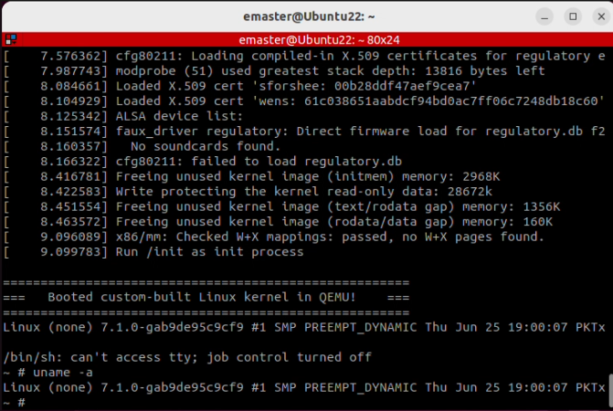 How to Build and Boot the Latest Linux Kernel in QEMU With BusyBox — One Script