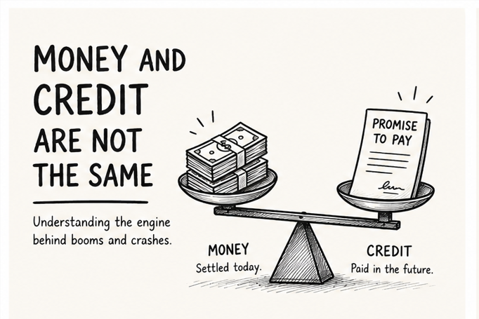 Why is Credit not Money, And How it Creates Economic Cycles
