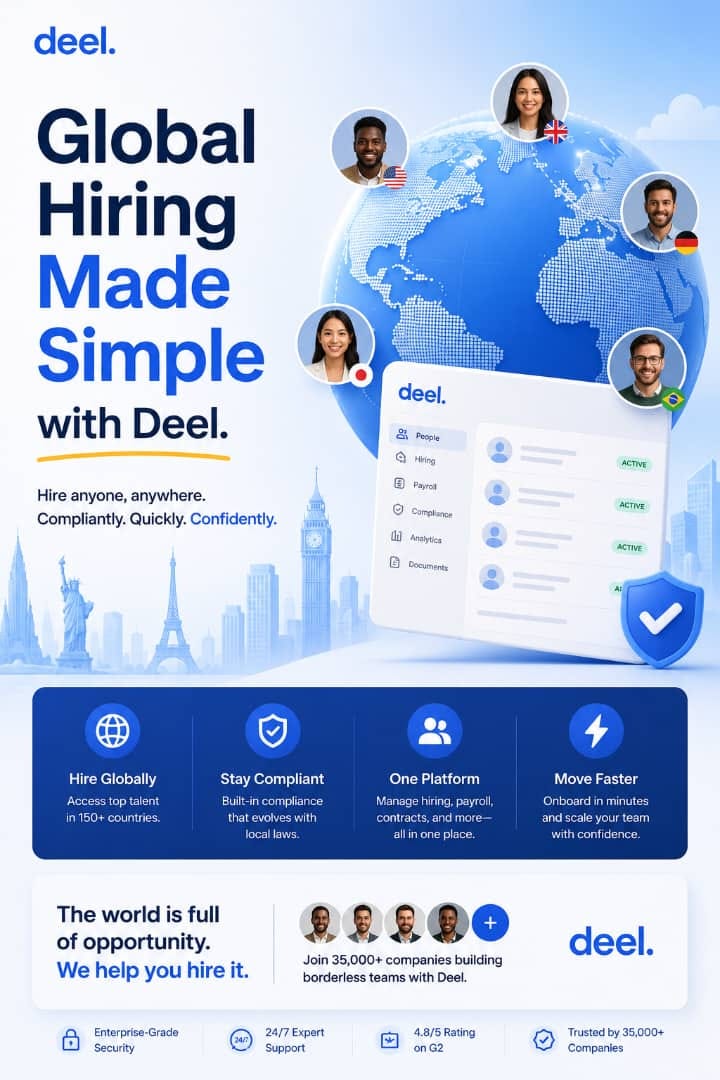 Deel Total Talent: Contractor, EOR, Payroll, HR, Immigration & IT.
