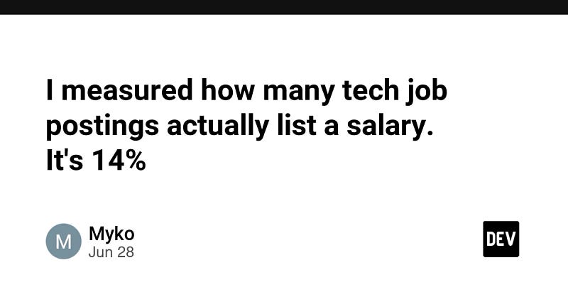 Only 14% of tech job postings actually tell you the salary. I measured it.