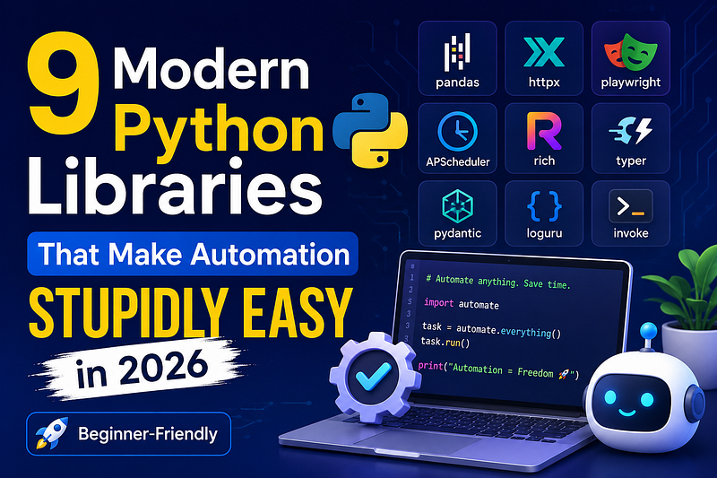 9 Modern Python Libraries That Make Automation Stupidly Easy in 2026 (Beginner-Friendly)