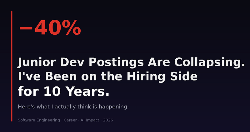 Junior Developers Are Disappearing. Nobody’s Telling Them Why.