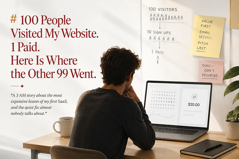 100 People Visited My Website. 1 Paid. Here Is Where the Other 99 Went.
