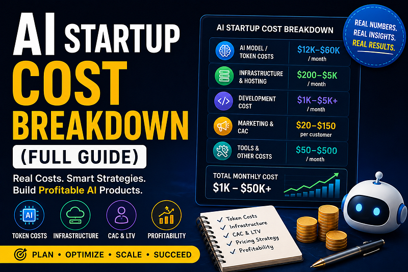 AI Startup Cost Breakdown (Full Guide): Real Costs, Token Economics, CAC, and How to Stay…