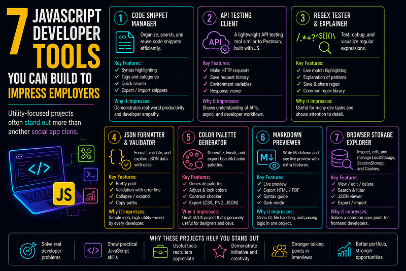 7 JavaScript Developer Tools You Can Build to Impress Employers
