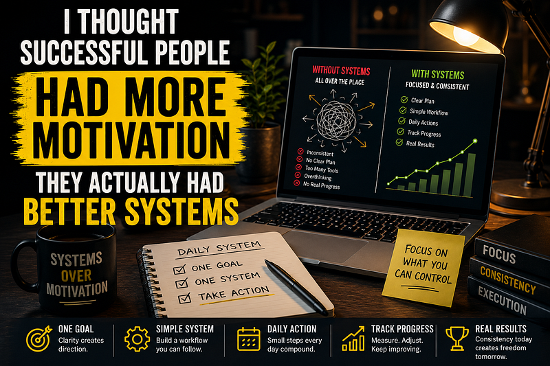 I Thought Successful People Had More Motivation — They Actually Had Better Systems