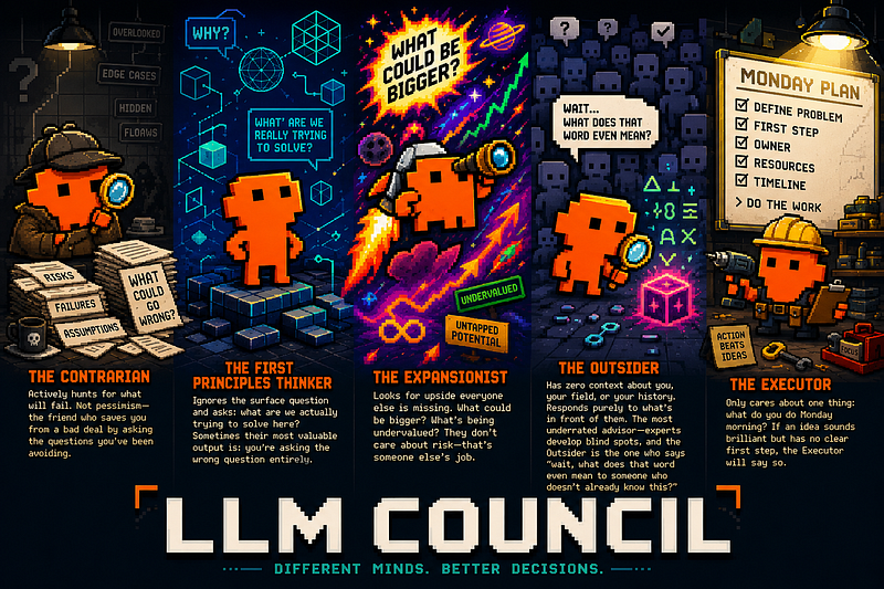 LLM Council: I Asked Five AI Personalities to Tear Apart My App Idea. Here’s What They Found.