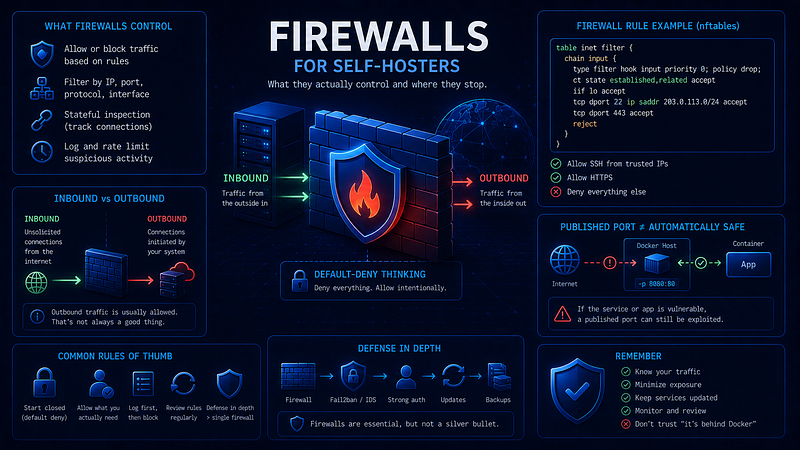 Firewalls for self-hosters: What they actually control and where they stop