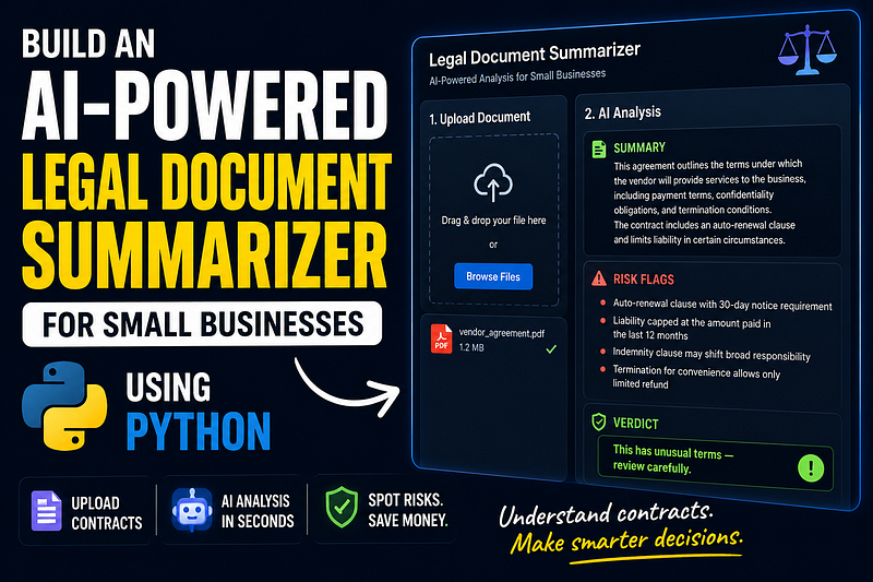 Build an AI-Powered Legal Document Summarizer (For Small Businesses) using Python!