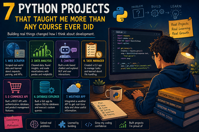 7 Python Projects That Taught Me More Than Any Course Ever Did