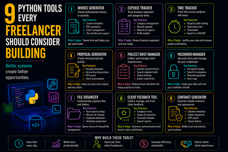 9 Python Tools Every Freelancer Should Consider Building