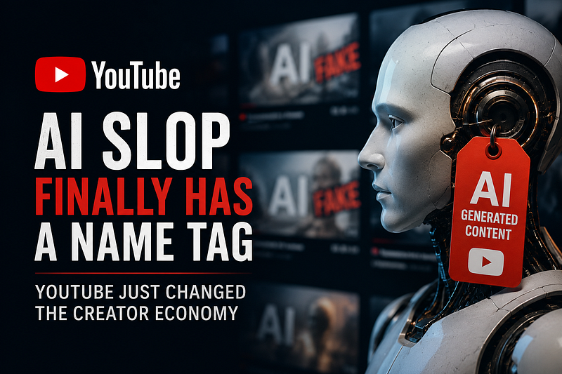 AI Slop Finally Has A Name Tag: YouTube Just Changed The Creator Economy