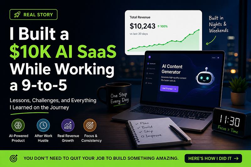 I Built an AI SaaS While Working a 9-to-5 โ Hereโs What Iโd Do Differently Today