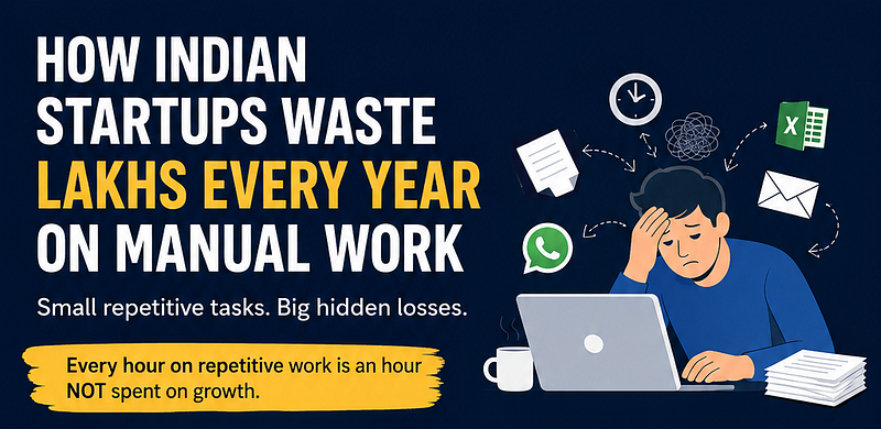 How Indian Startups Waste Lakhs Every Year on Manual Work