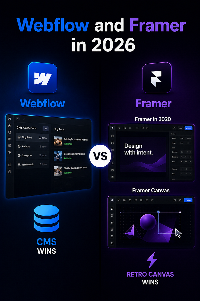 Framer vs Webflow: Which No-Code Builder Actually Wins in 2026?