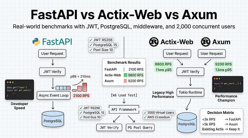 FastAPI vs Actix-Web vs Axum: Which Backend Framework Actually Scales Better?