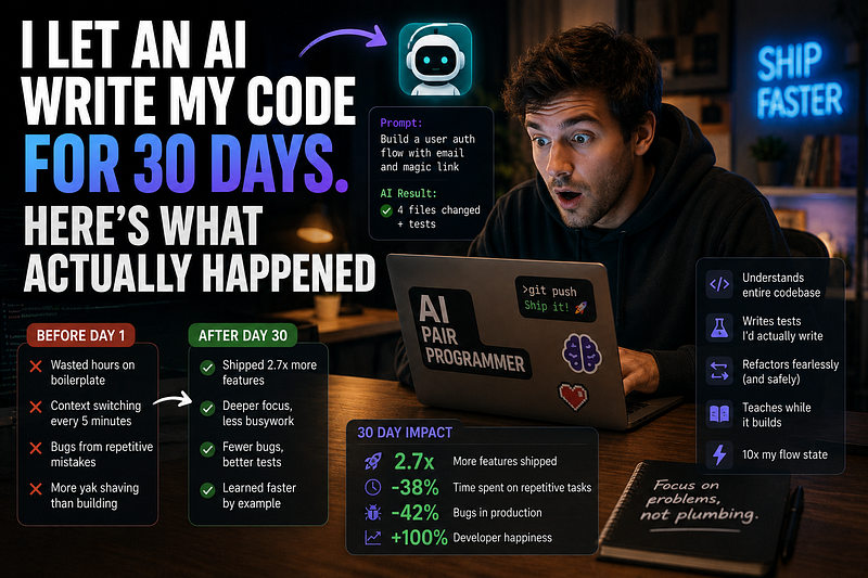 I Let an AI Write My Code for 30 Days. Here’s What Actually Happened.