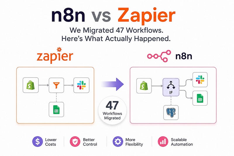 n8n vs Zapier: We Migrated 47 Workflows. Hereโs What Actually Happened.