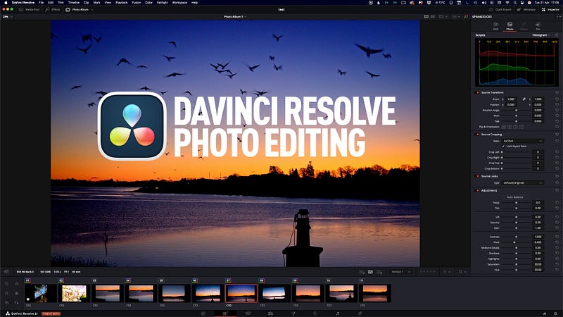 Davinci Resolve Photo Editing is not a Lightroom “Killer”. It’s Better