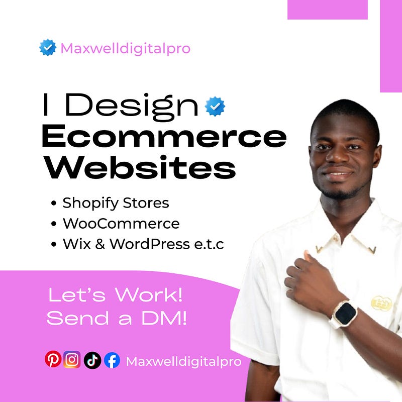 I Design High Converting Ecommerce Stores for Businesses using Shopify, WooCommerce.