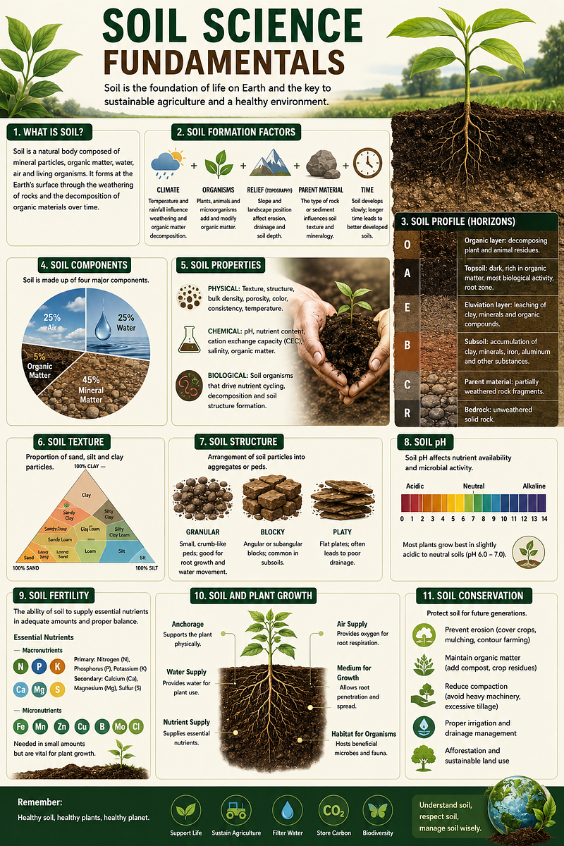 Soil Science Fundamentals: Principles, Properties, Formation, Classification, and Agricultural…