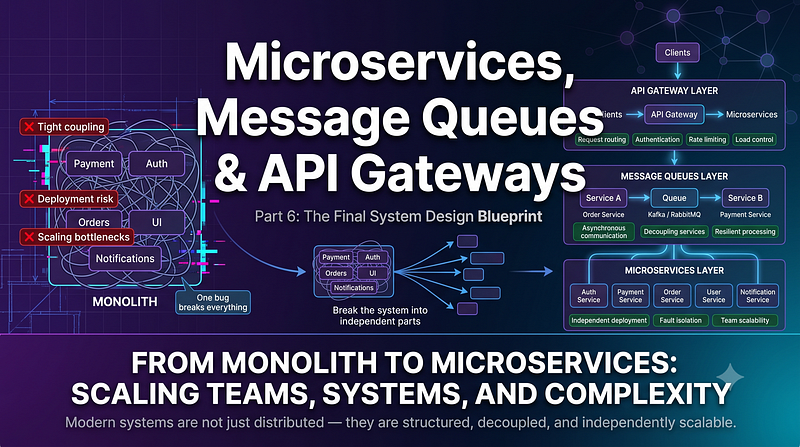 System Design Architecture Patterns: Microservices, Message Queues & API Gateways (Part 6)