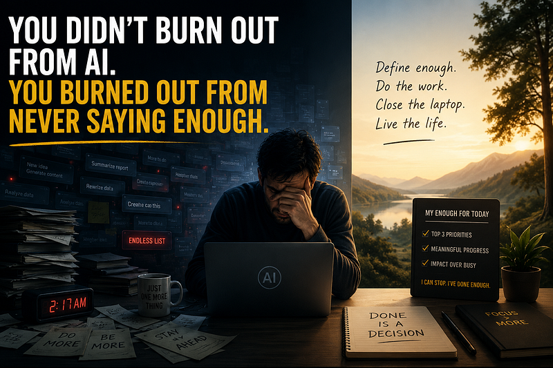 You Didn’t Burn Out From AI. You Burned Out From Never Saying Enough