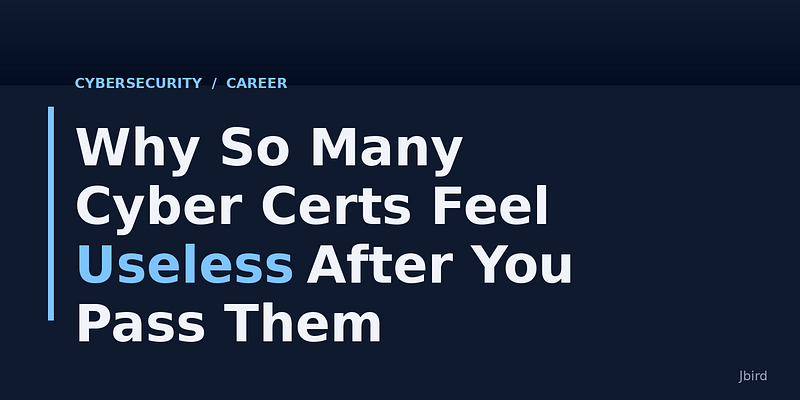 Why So Many Cybersecurity Certs Feel Useless After You Pass Them