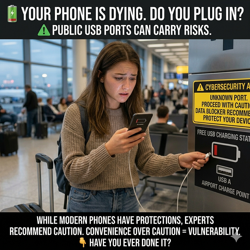 The “2% Battery” Trap: Why Cybersecurity Experts Avoid Public USB Ports (And How to Protect…
