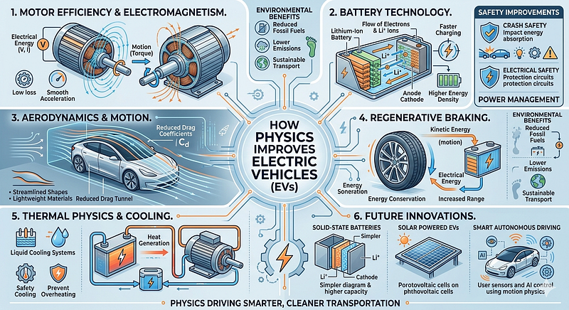 How does physics improve electric vehicles?