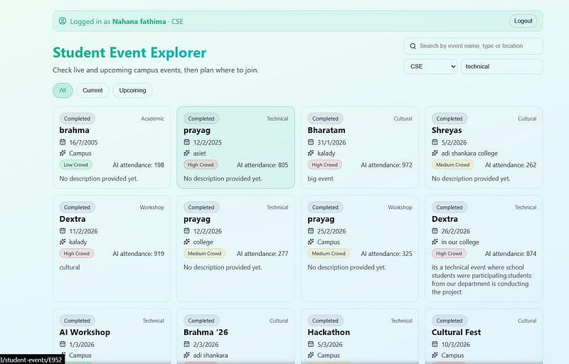 My Experience Working on an AI-Based Smart Event Management System