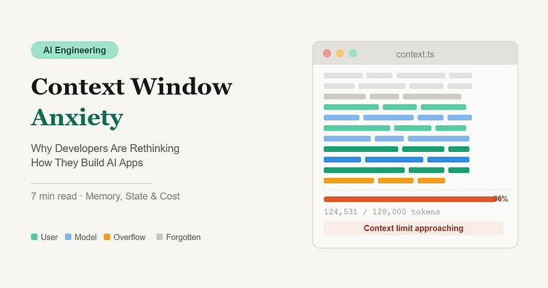 Context Window Anxiety: Why Developers Are Rethinking How They Build AI Apps