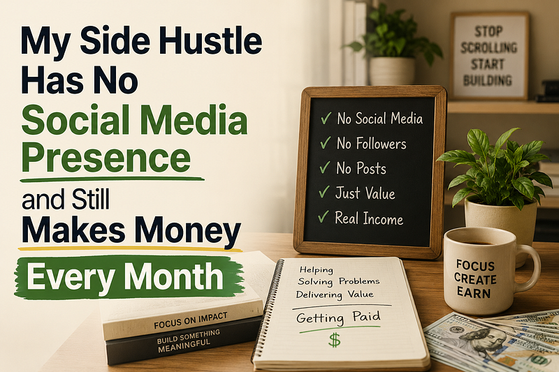 My Side Hustle Has No Social Media Presence and Still Makes Money Every Month