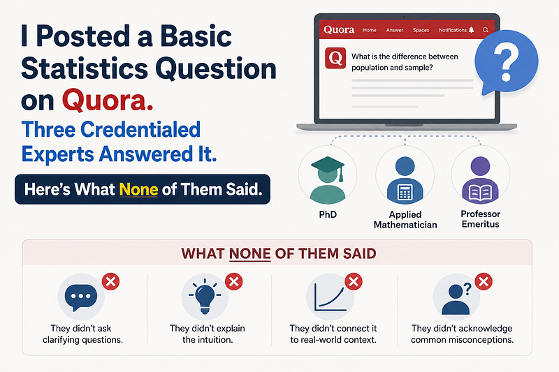 I Posted a Basic Statistics Question on Quora.