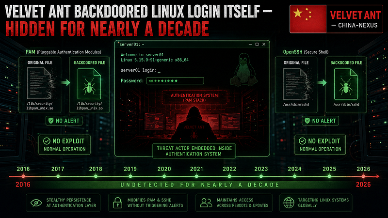 A China-Linked Group Backdoored Linux Login Itself And Hid Inside It for Nearly a Decade